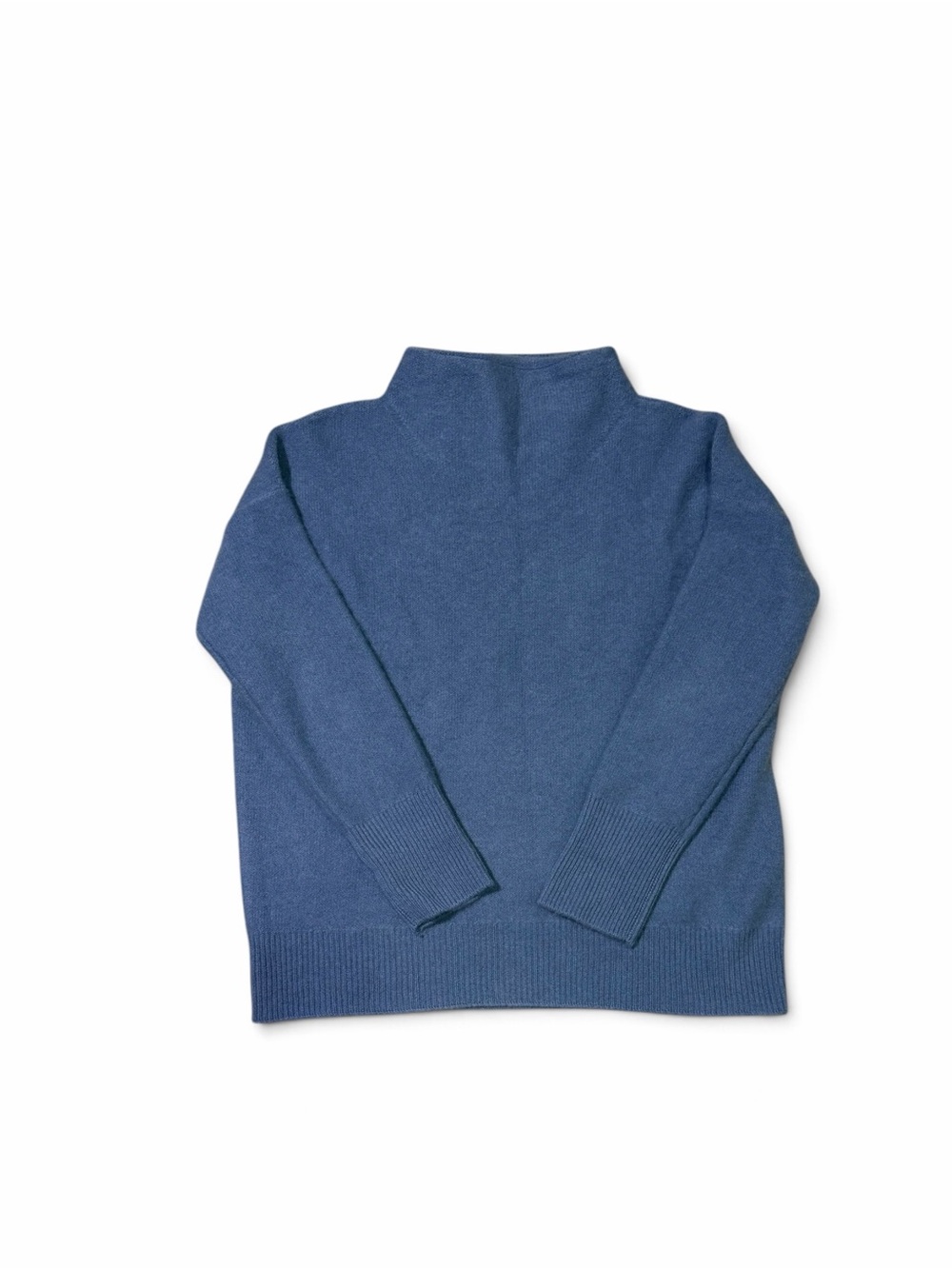 Vince 100% Cashmere Plush Funnel Neck Sweater Blue  Size XS/TP